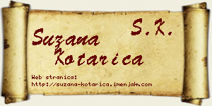 Suzana Kotarica vizit kartica